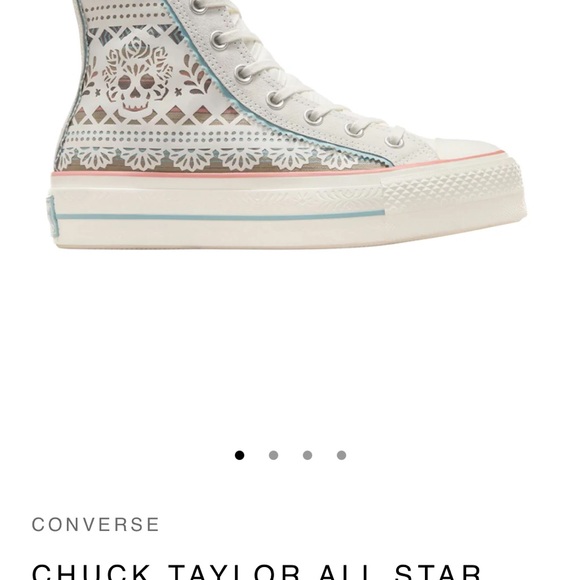 Converse Chuck Taylor Lift Day Of The Dead Shoe A12439C Women Size 7 NWOB - Picture 15 of 15